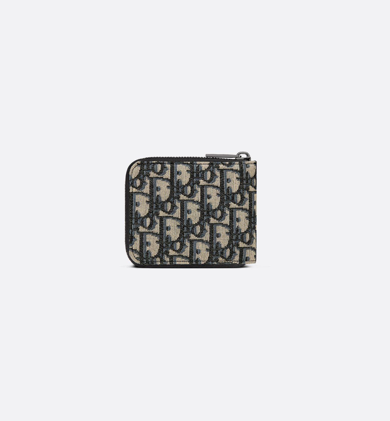 Zipped Wallet Beige And Black Dior Oblique Jacquard