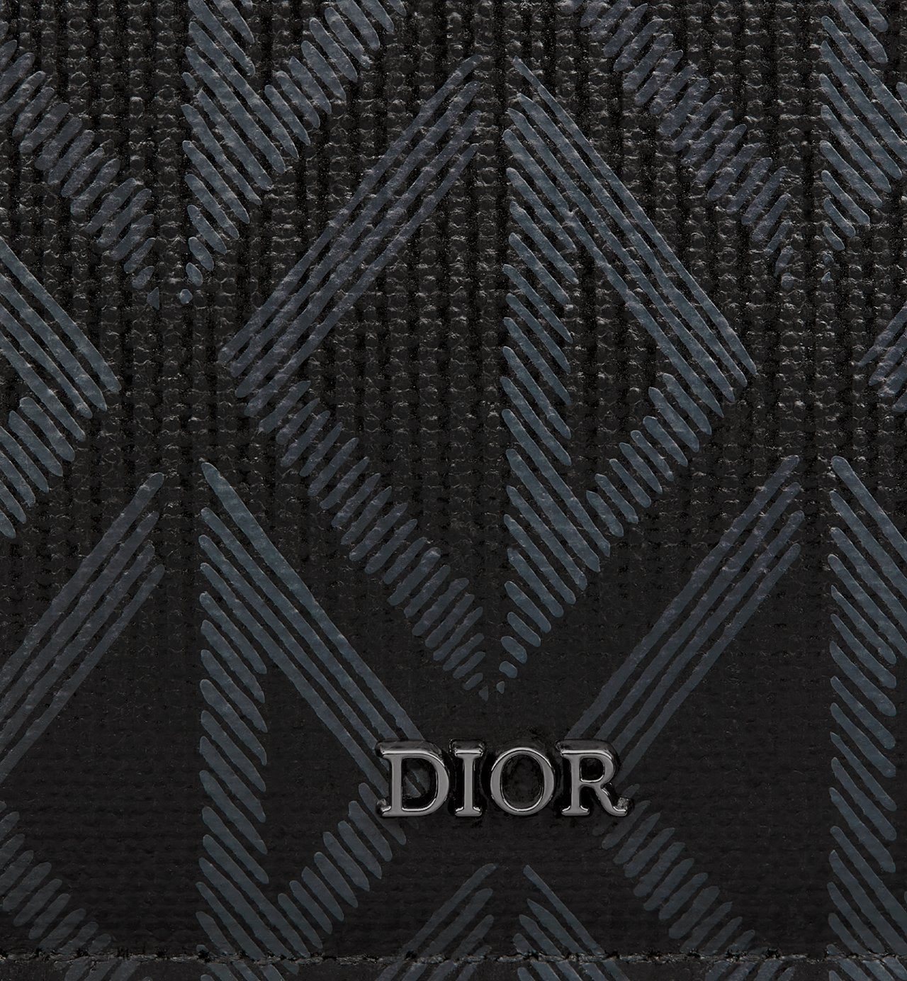 Zipped Card Holder Dior Gray Coated Cotton Canvas With Cd Diamond Print