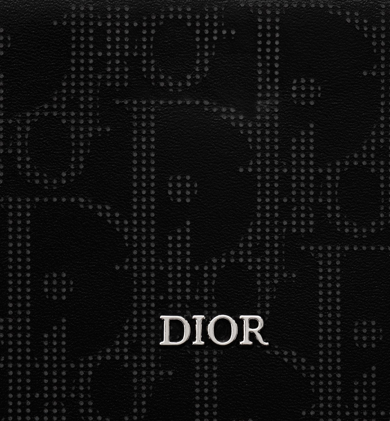 Zipped Card Holder Black Dior Oblique Galaxy Leather