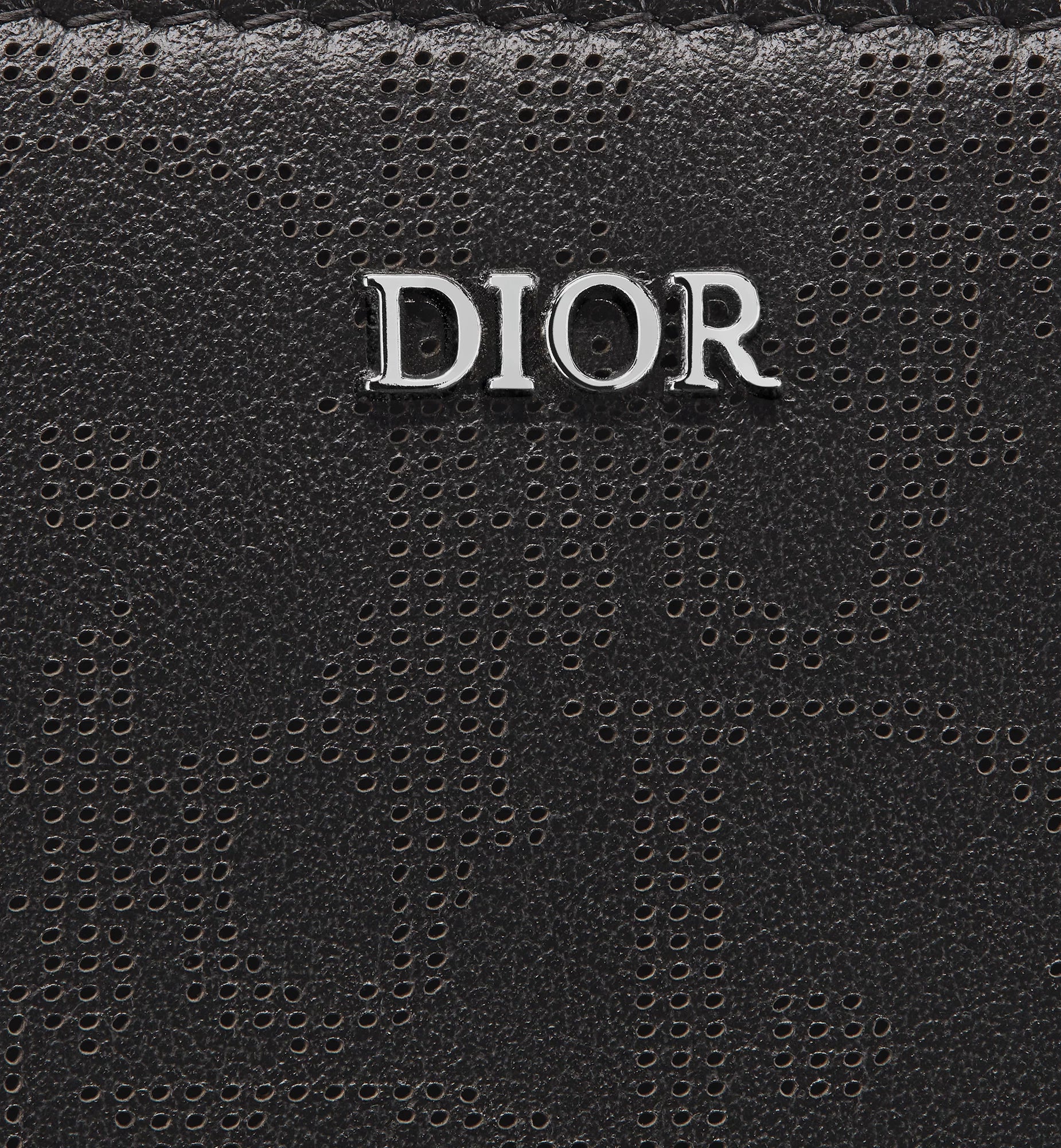 Zipped Long Wallet Black Dior Oblique Galaxy Leather