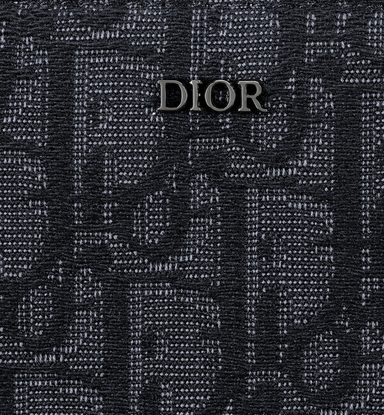 Zipped Long Wallet Black Dior Oblique Jacquard