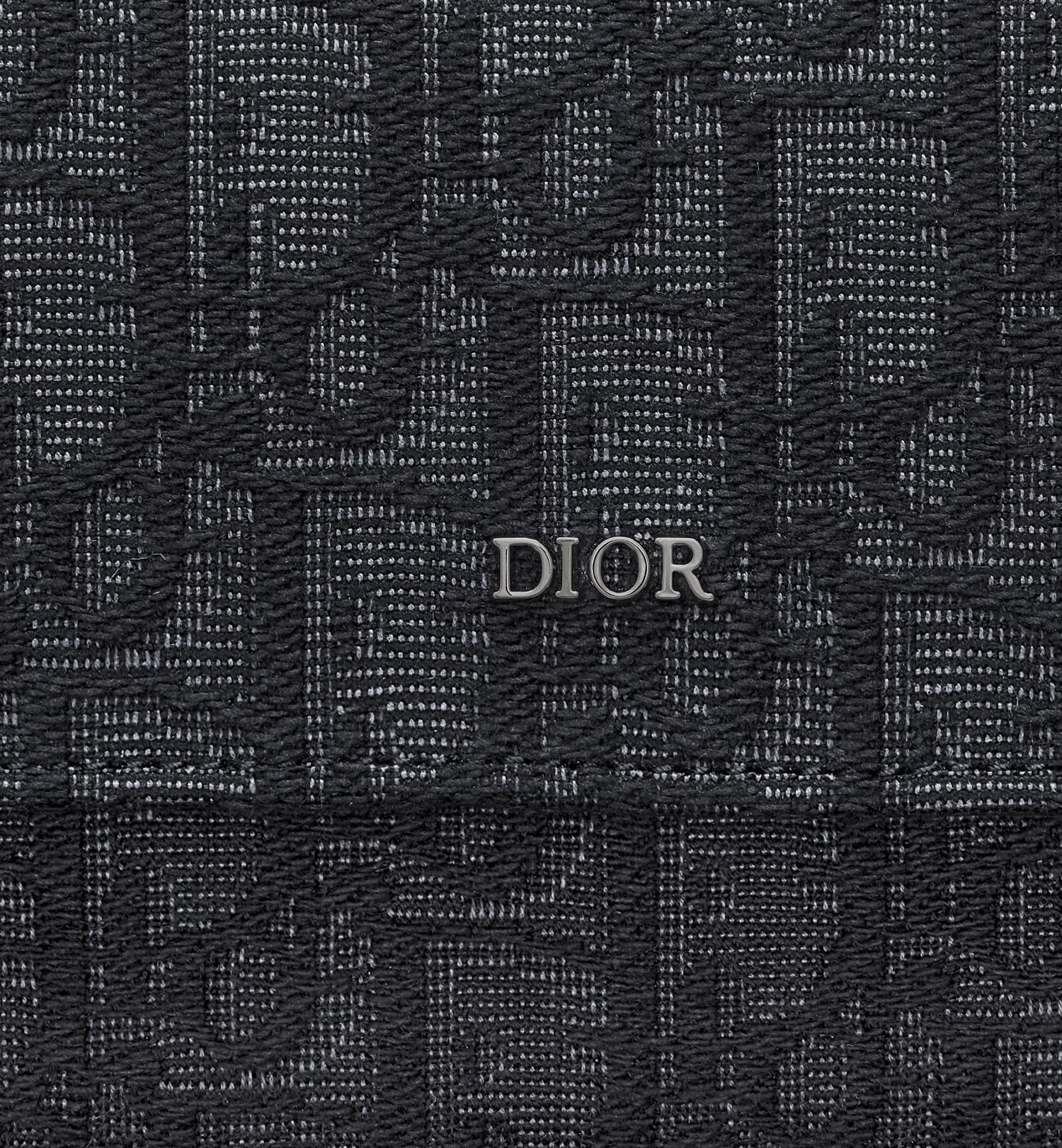 Long Flap Wallet Black Dior Oblique Jacquard