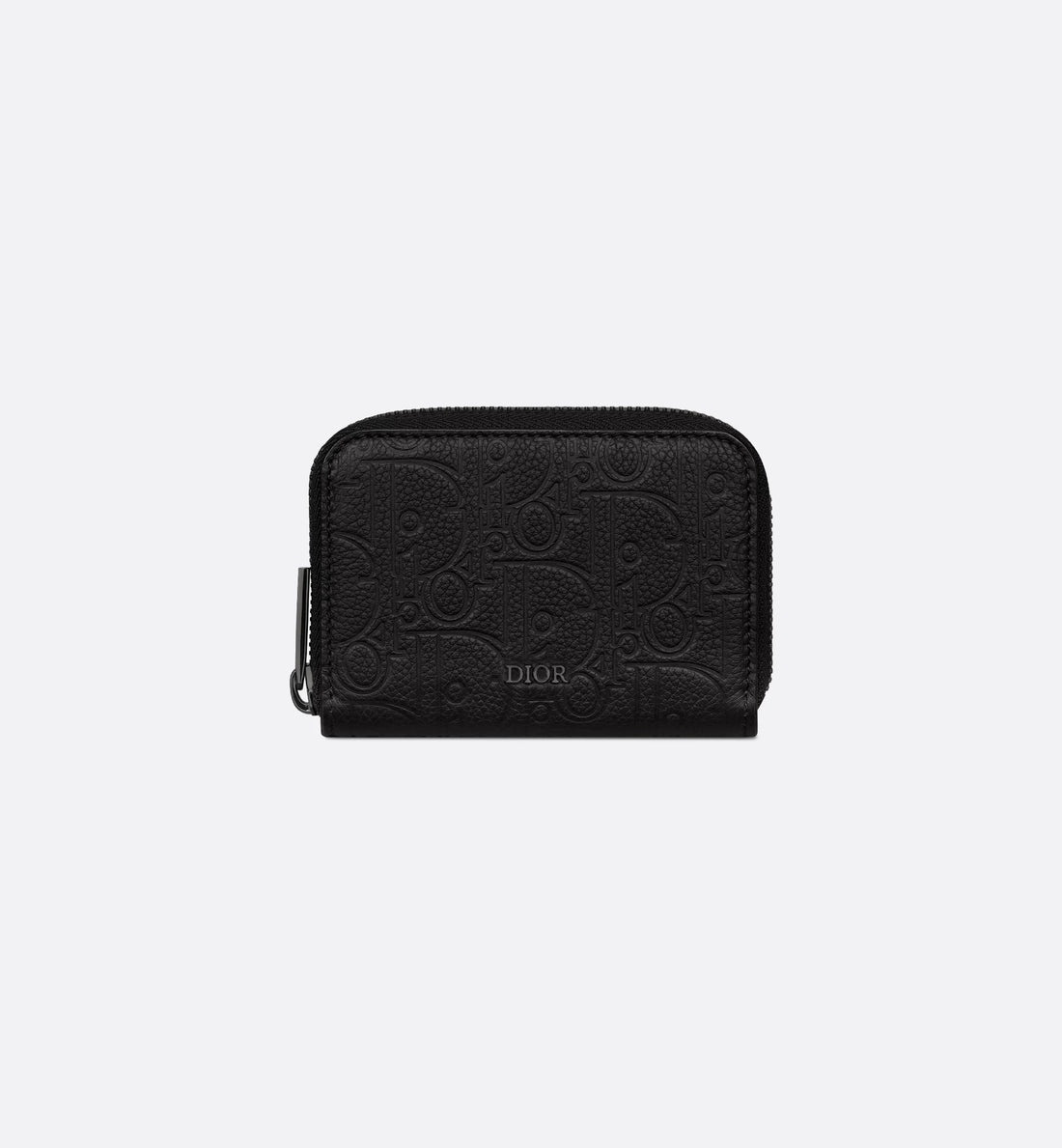 Zipped Coin Purse Black Dior Gravity Leather