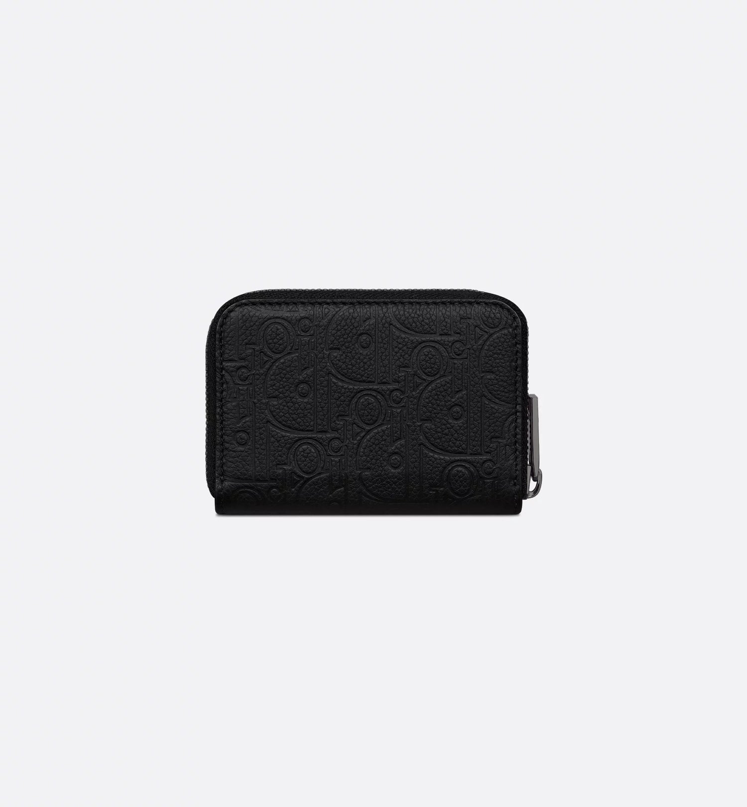 Zipped Coin Purse Black Dior Gravity Leather