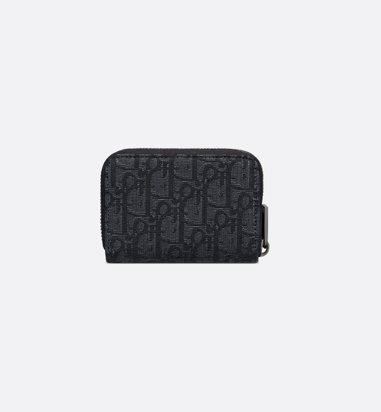 Zipped Coin Purse Black Dior Oblique Jacquard