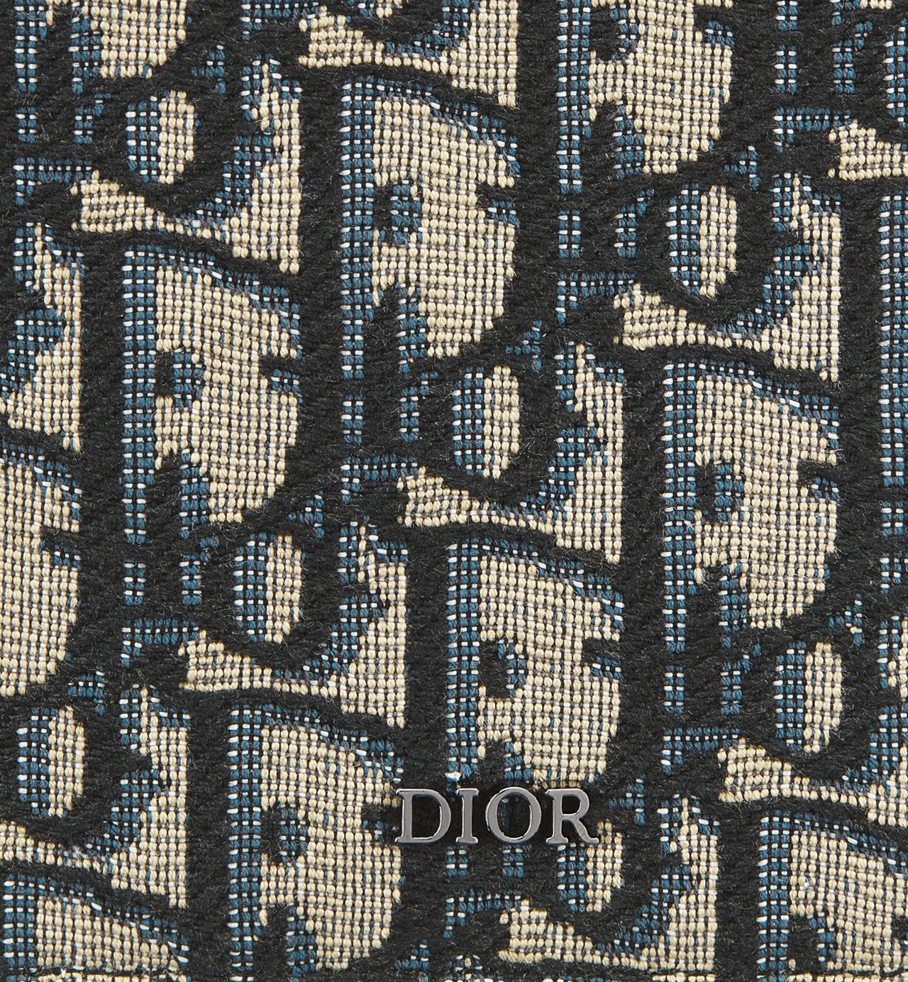 Vertical Compact Card Holder Beige And Black Dior Oblique Jacquard