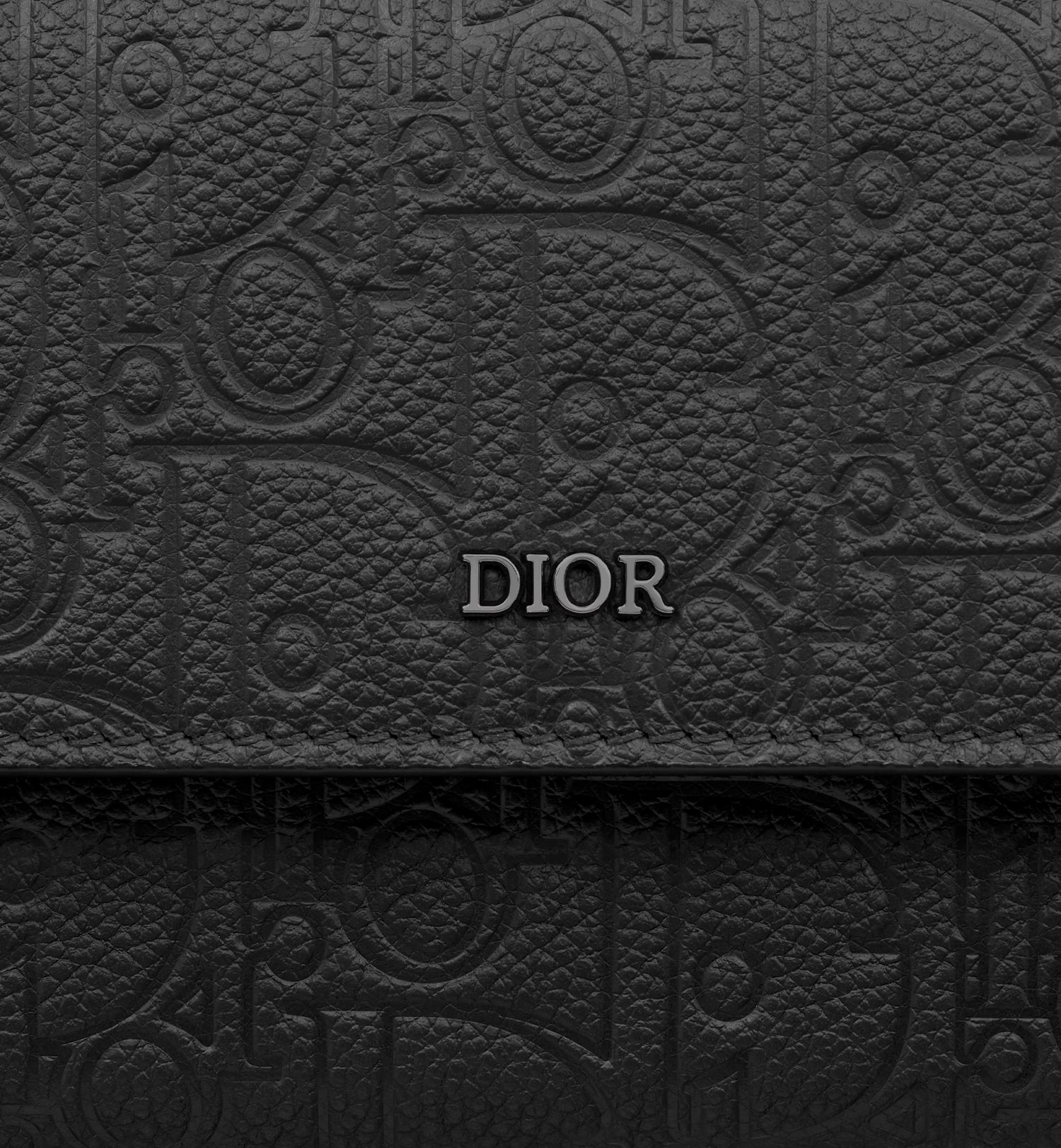 Long Flap Wallet Black Dior Gravity Leather