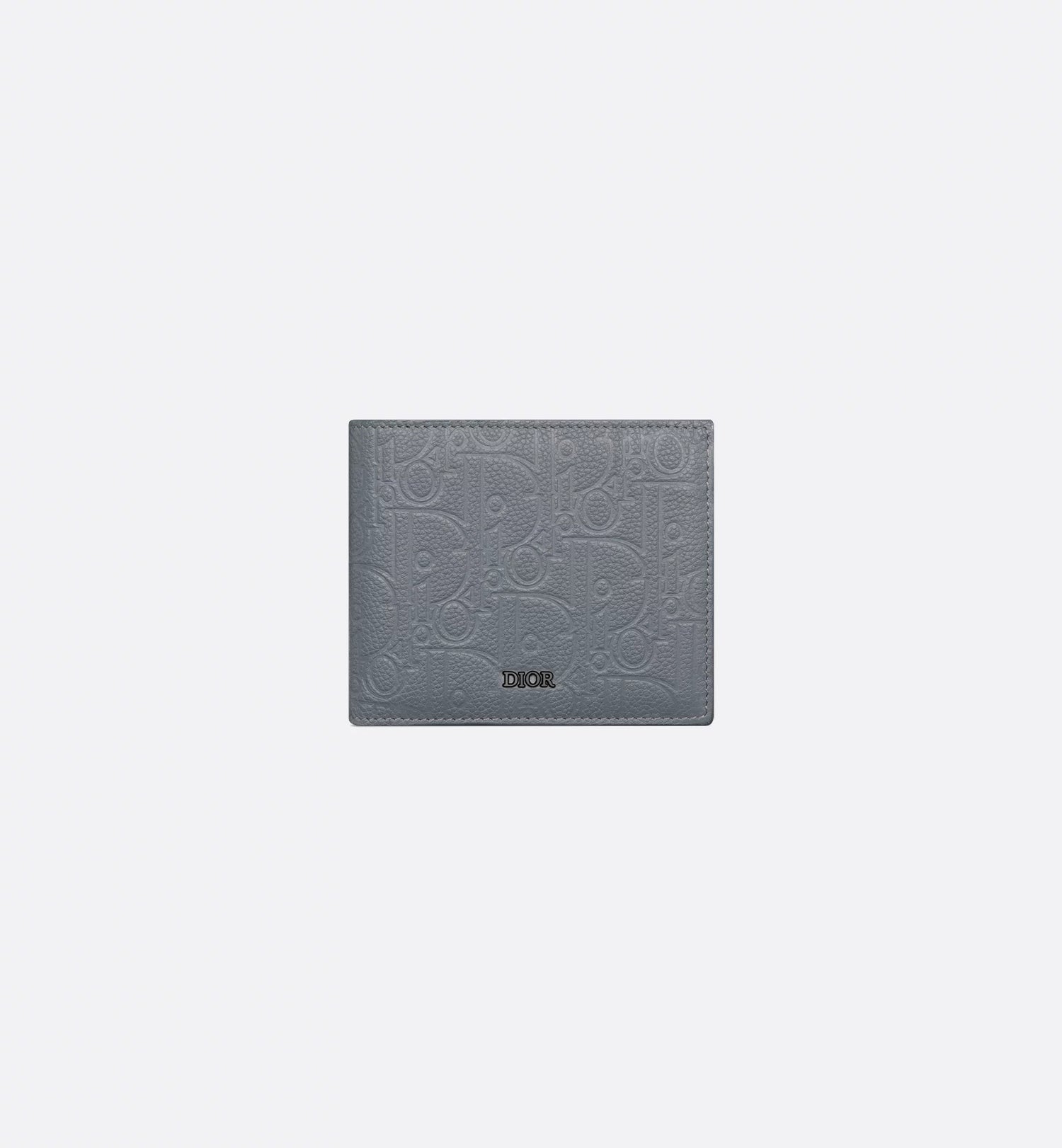 Bifold Wallet Deep Gray Dior Gravity Leather