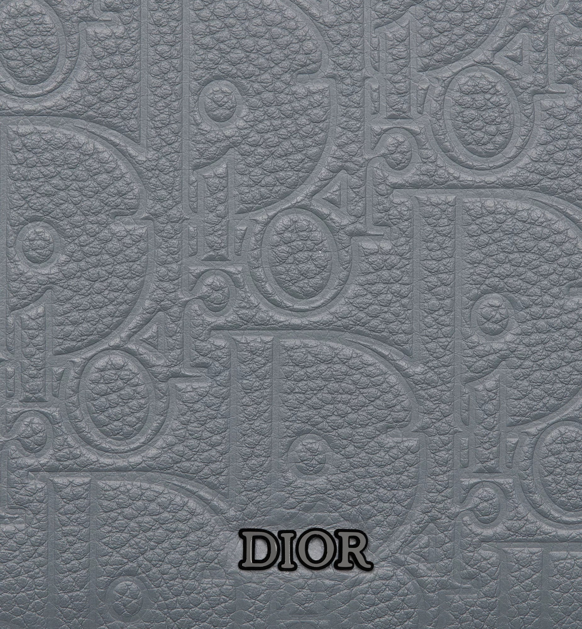 Bifold Wallet Deep Gray Dior Gravity Leather