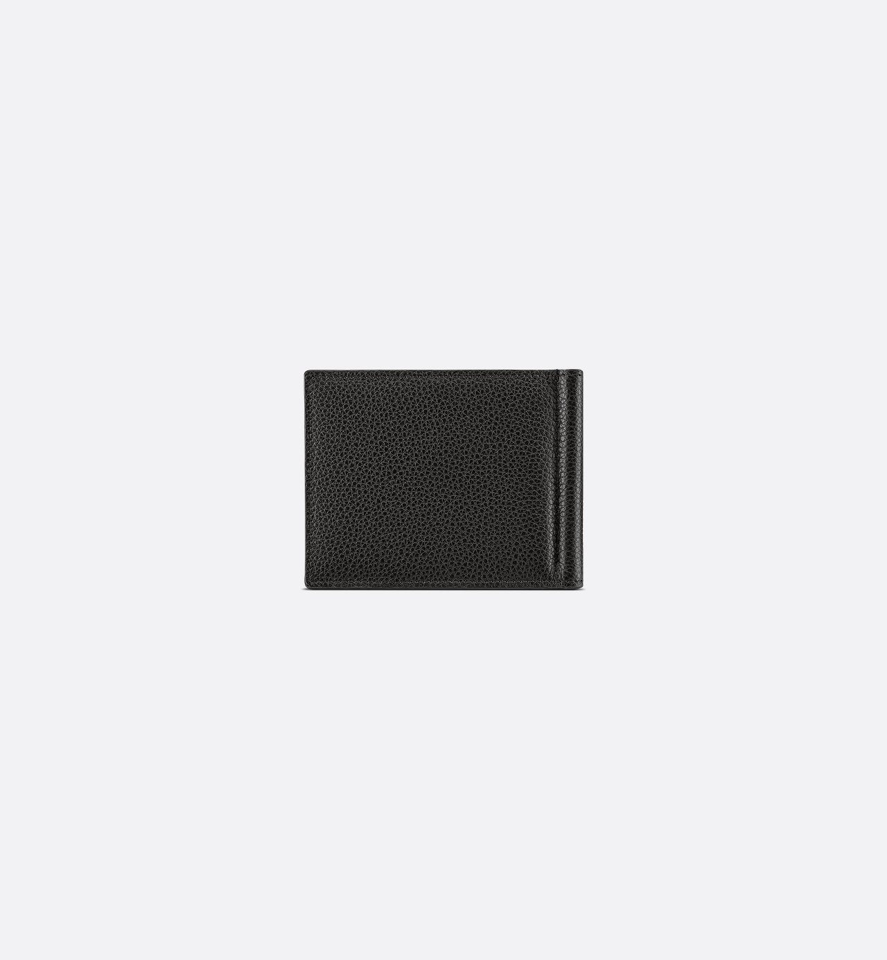 Wallet With Money Clip Black Grained Calfskin With Cd Icon Signature