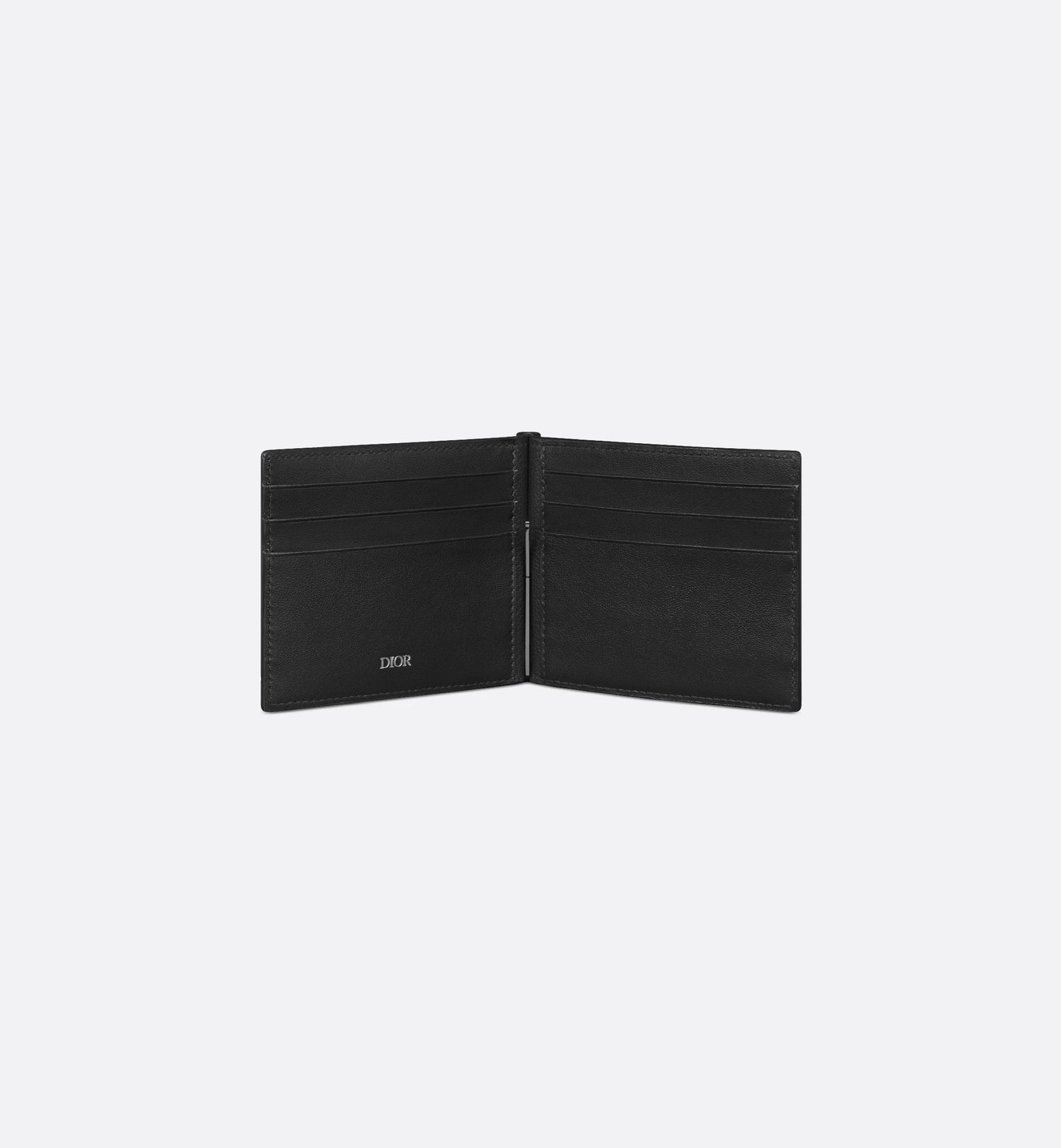 Wallet With Money Clip Black Dior Gravity Leather