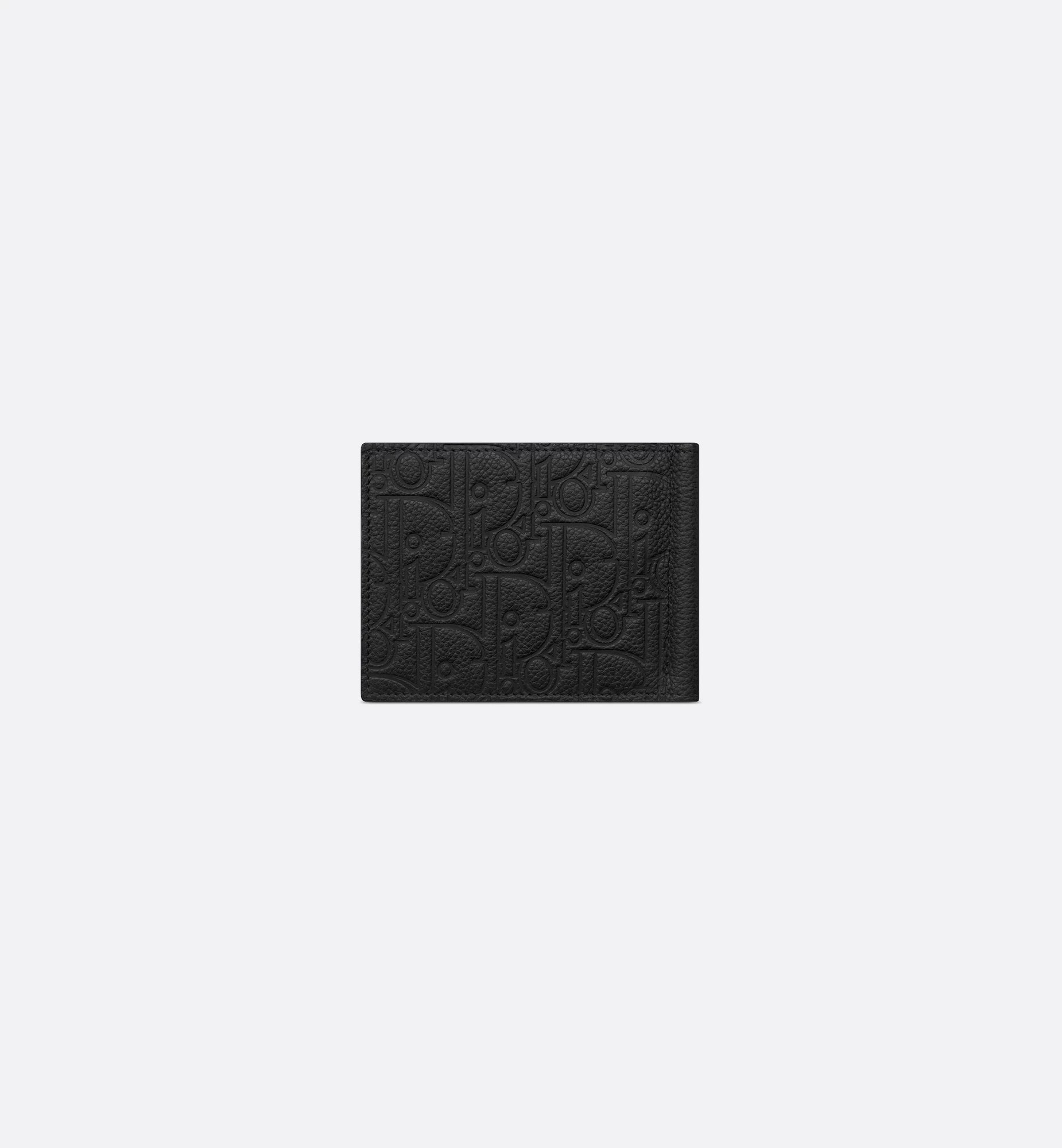 Wallet With Money Clip Black Dior Gravity Leather