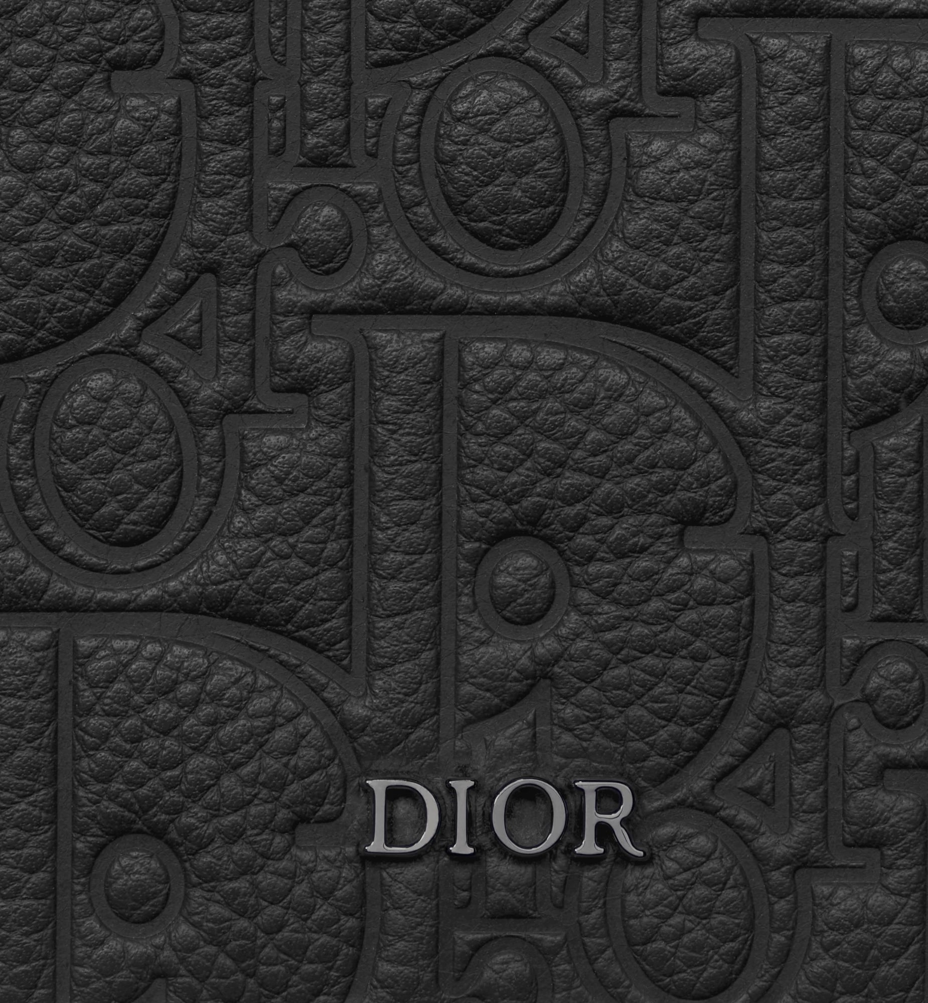 Wallet With Money Clip Black Dior Gravity Leather