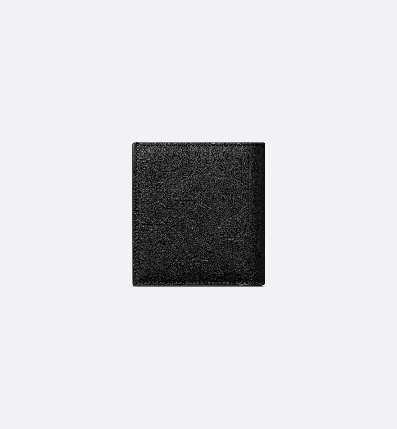 Vertical Bifold Wallet Black Dior Gravity Leather And Black Smooth Calfskin