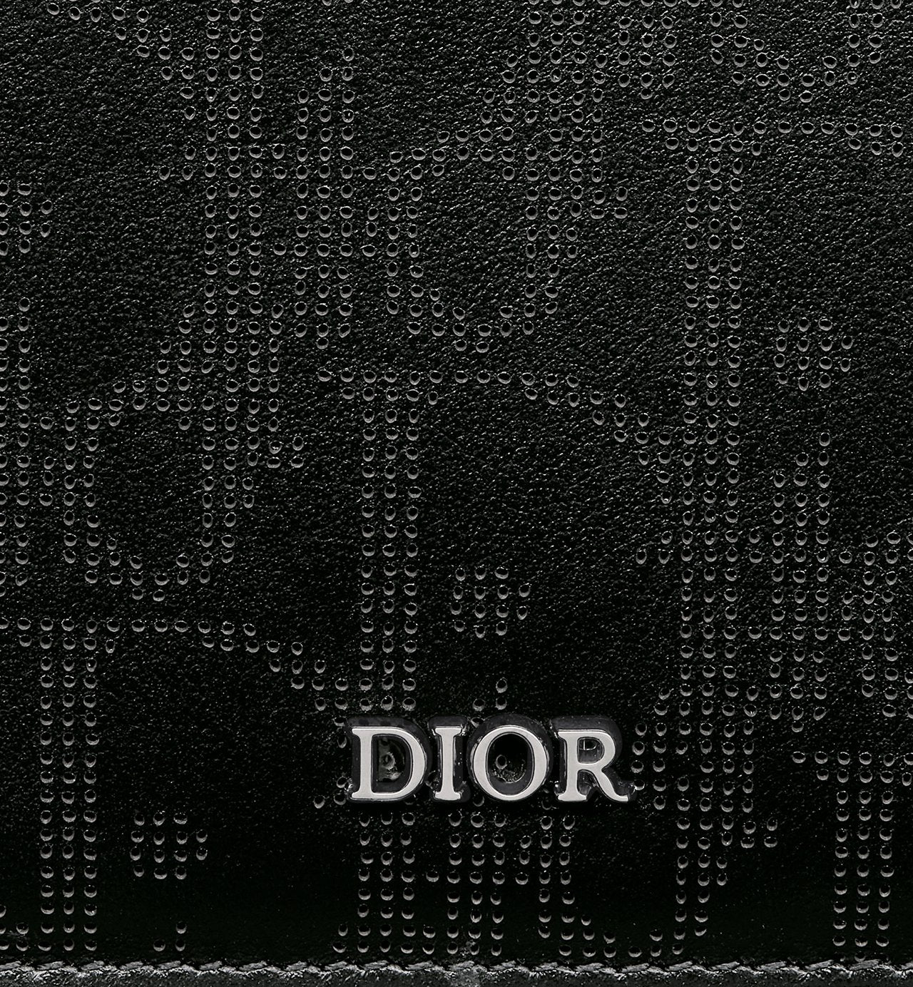 Vertical Bifold Wallet Black Dior Oblique Galaxy Leather