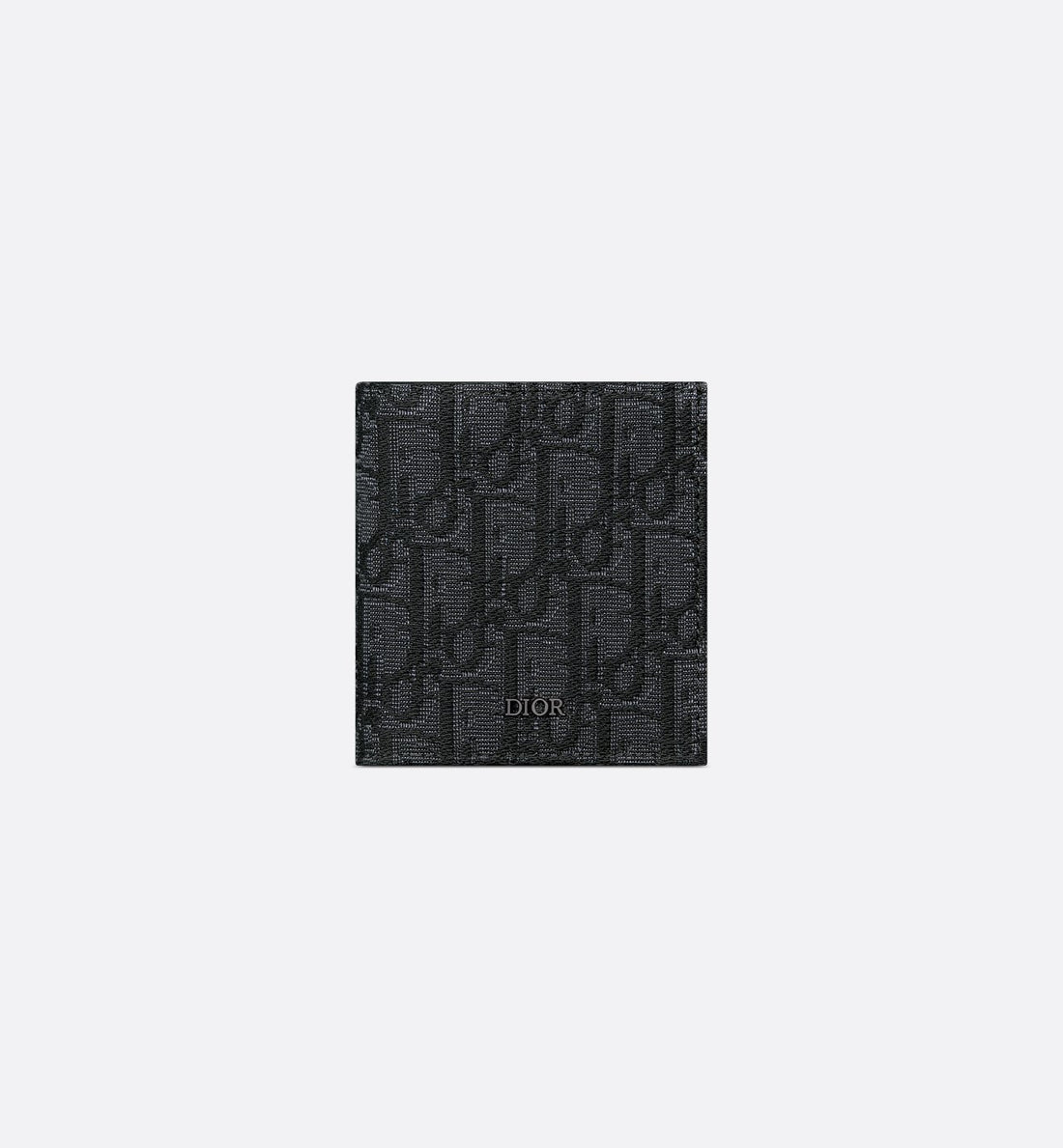 Vertical Bifold Wallet Black Dior Oblique Jacquard