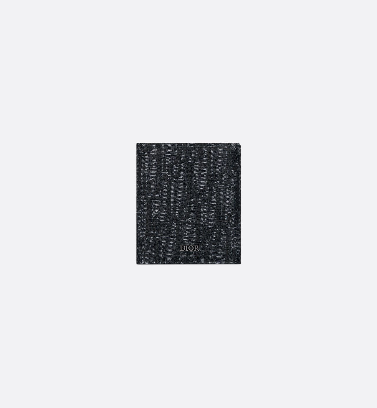 Trifold Wallet Black Dior Oblique Jacquard