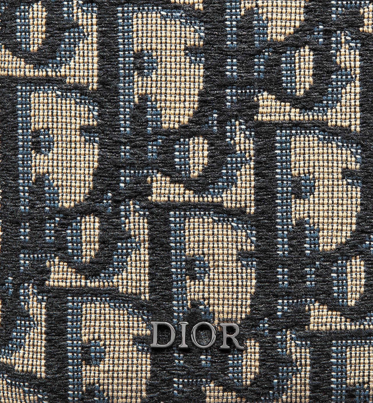 Trifold Wallet Beige And Black Dior Oblique Jacquard