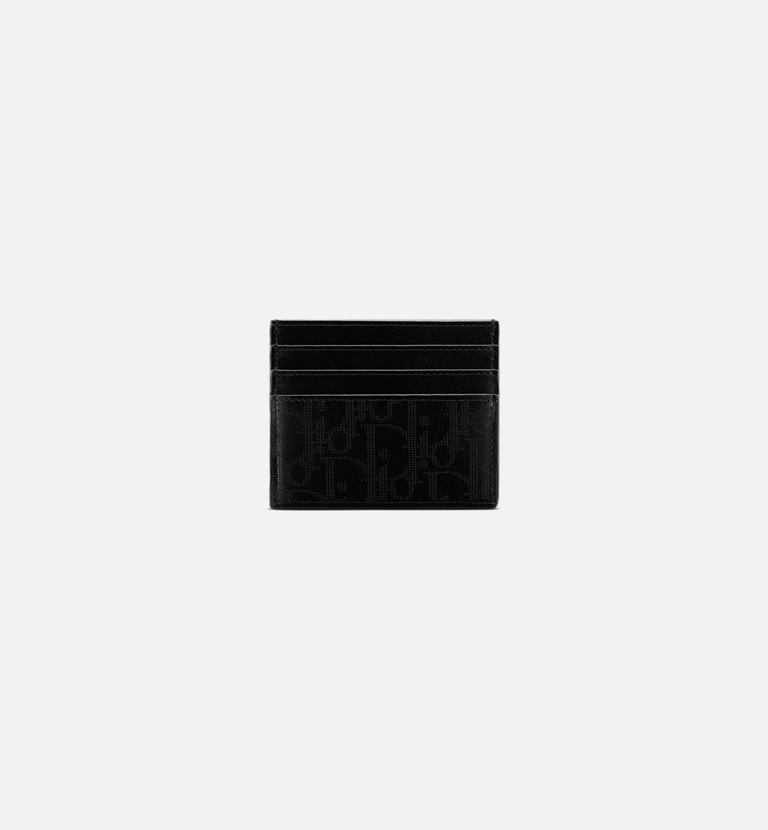 Card Holder Black Dior Oblique Galaxy Leather