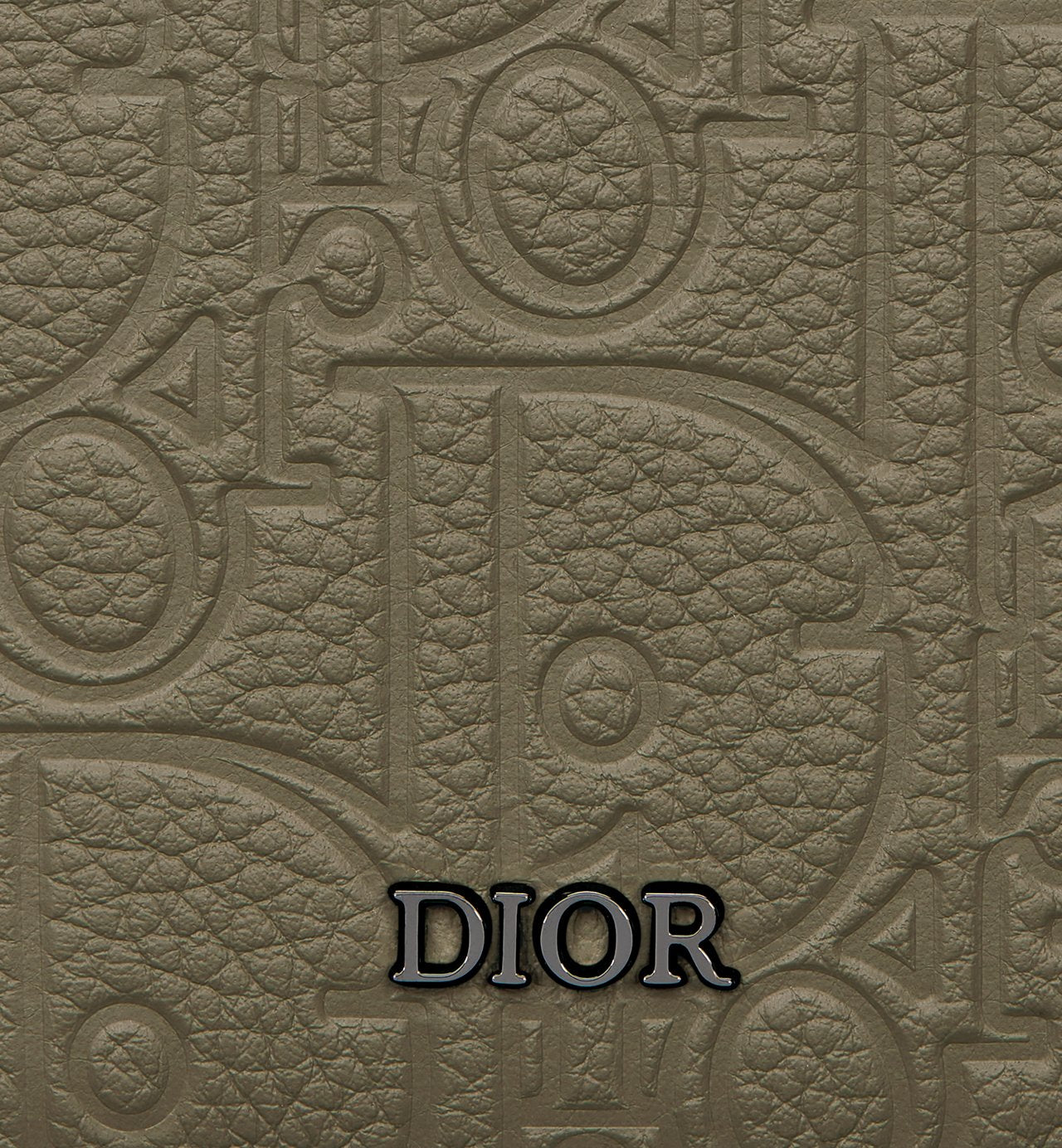 Vertical Bifold Card Holder Khaki Dior Gravity Leather