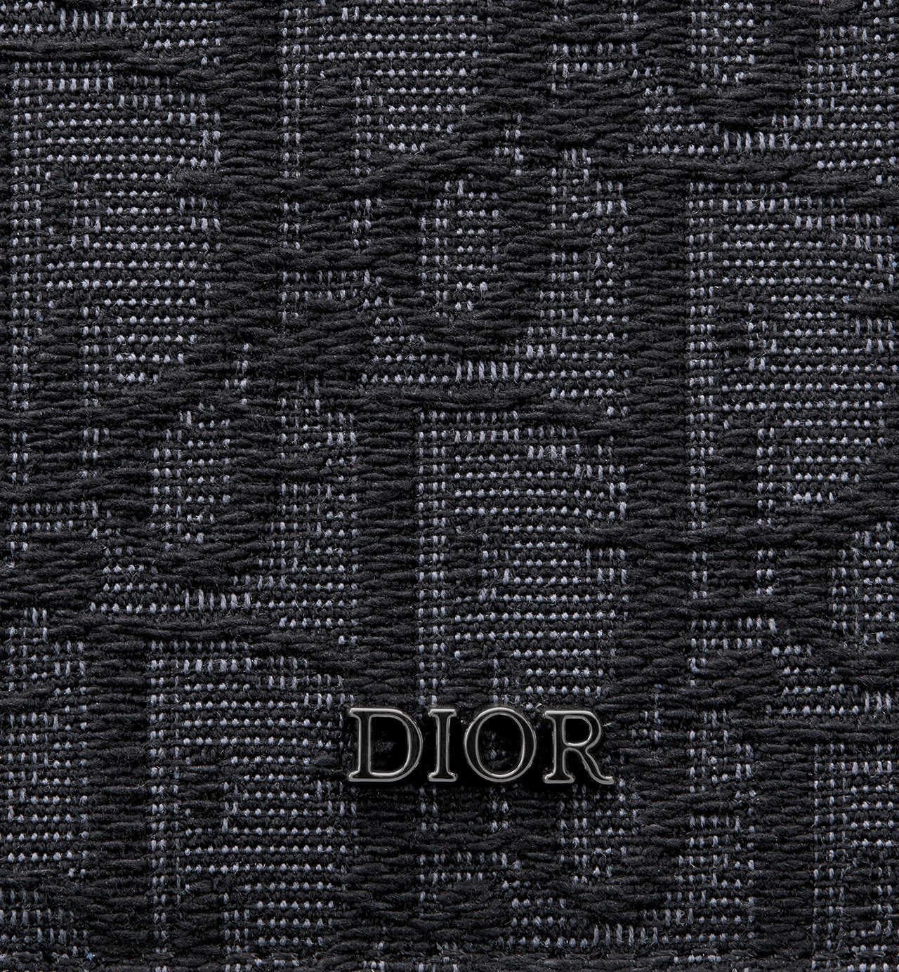 Vertical Bifold Card Holder Black Dior Oblique Jacquard