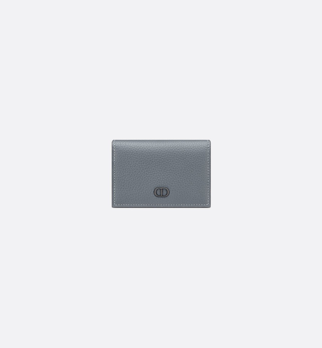 Cd Icon Business Card Holder Deep Gray Grained Calfskin