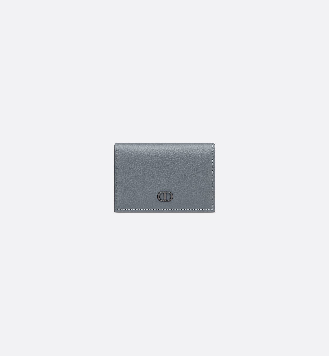 Cd Icon Business Card Holder Deep Gray Grained Calfskin