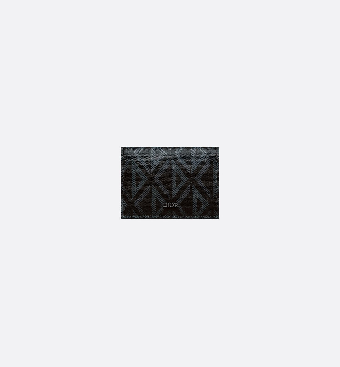 Business Card Holder Black Coated Cotton Canvas With Cd Diamond Print