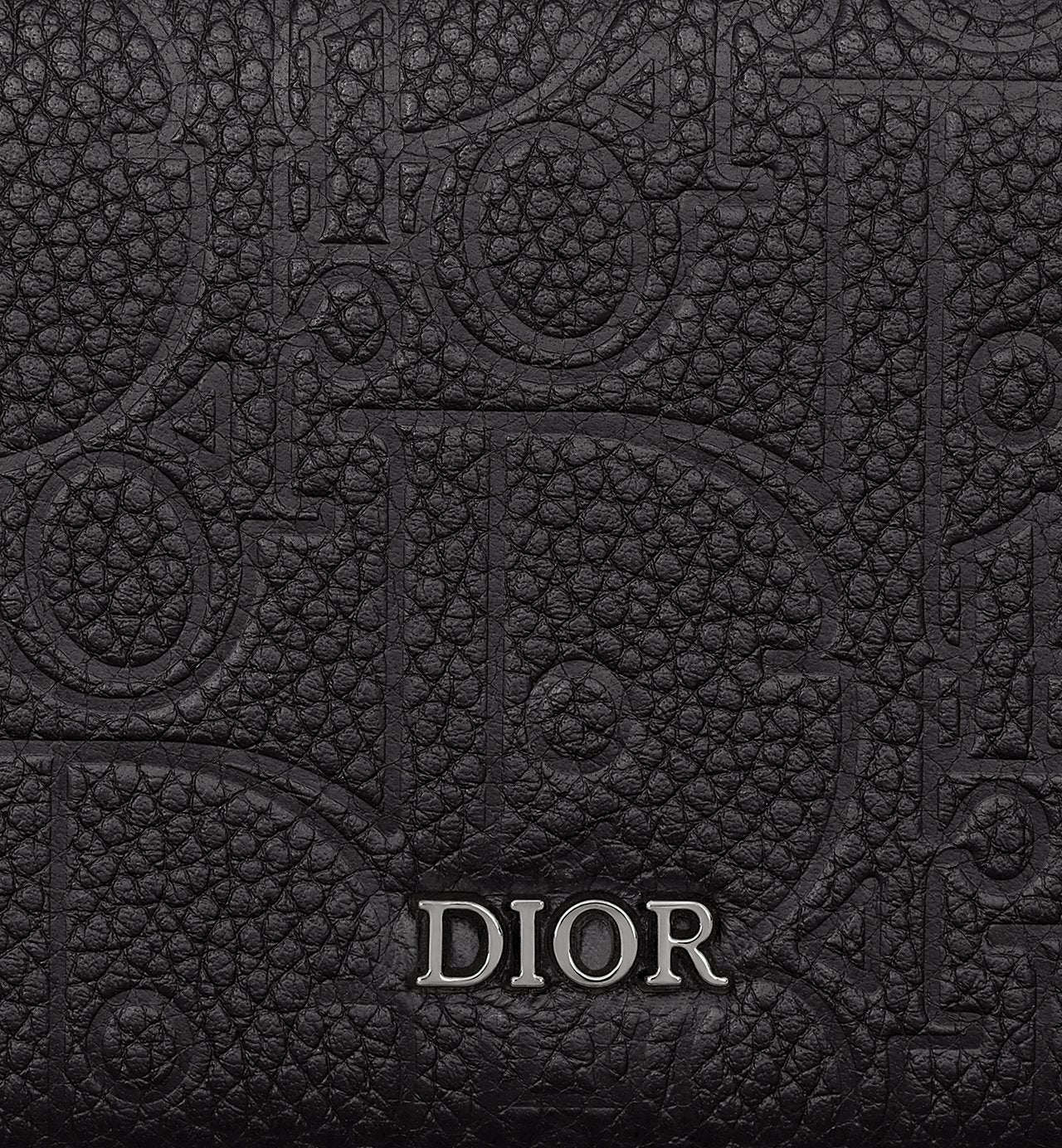 Business Card Holder Black Dior Gravity Leather