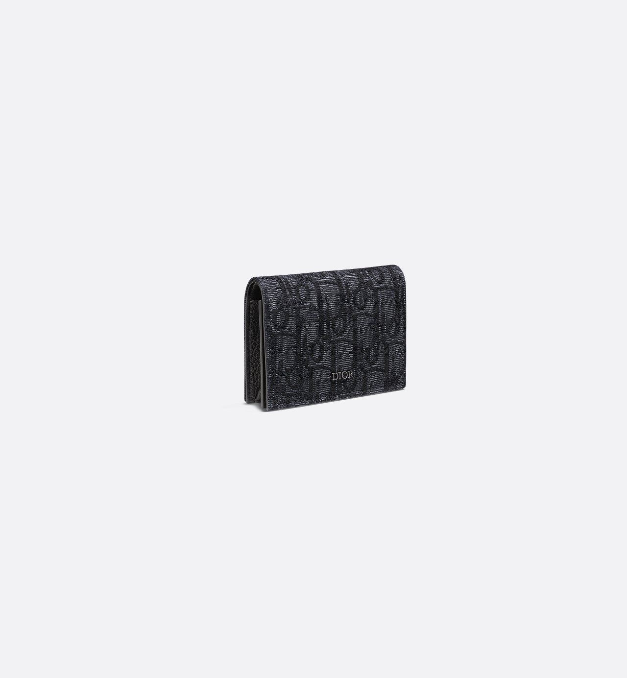 Business Card Holder Black Dior Oblique Jacquard