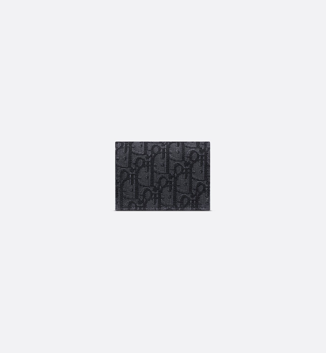 Business Card Holder Black Dior Oblique Jacquard