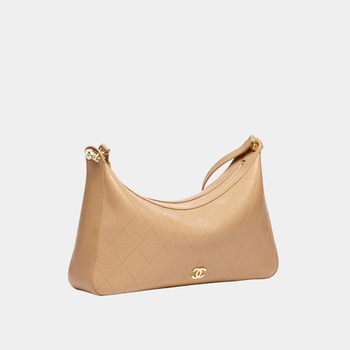 Large hobo Bag Calf &amp; gold-plated metal