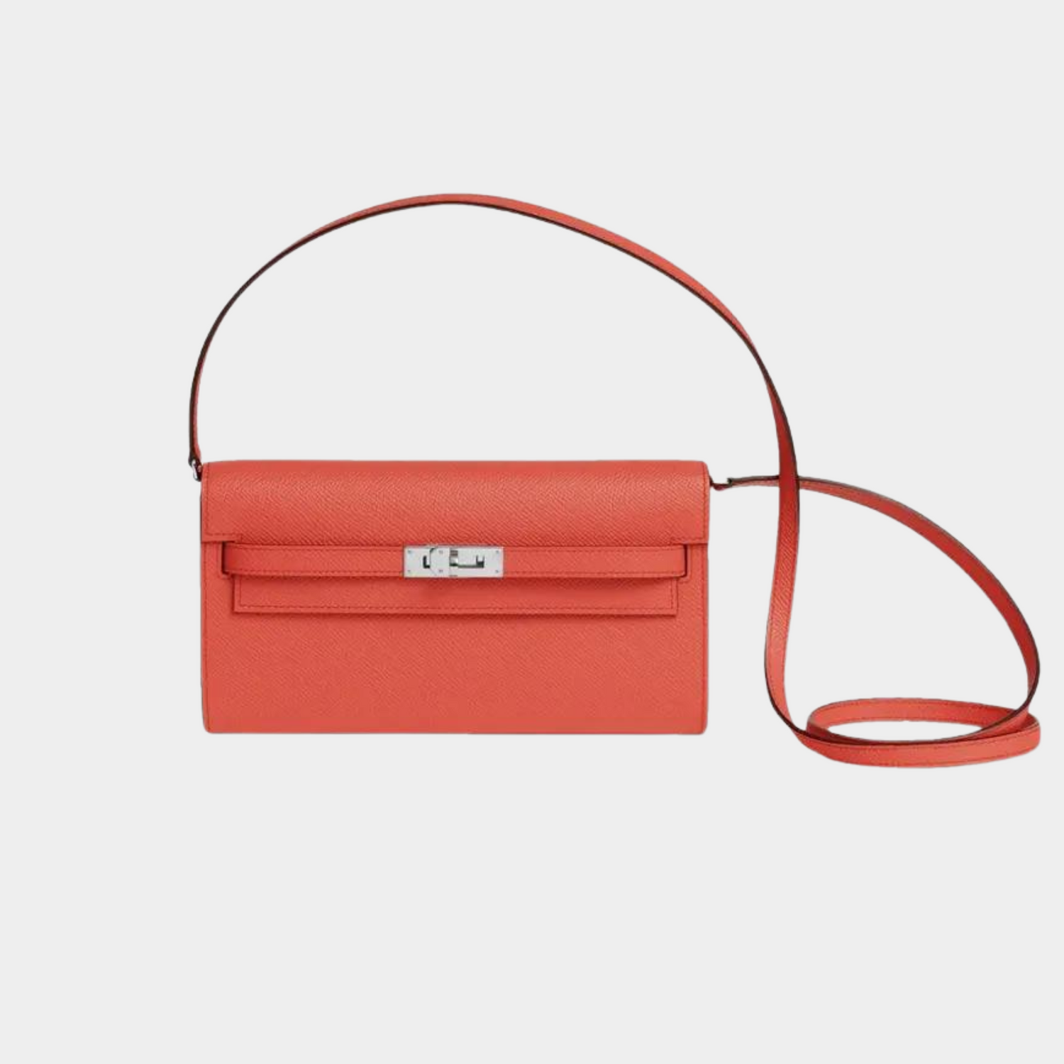 Hermes Kelly To Go Orange Field PHW Sands