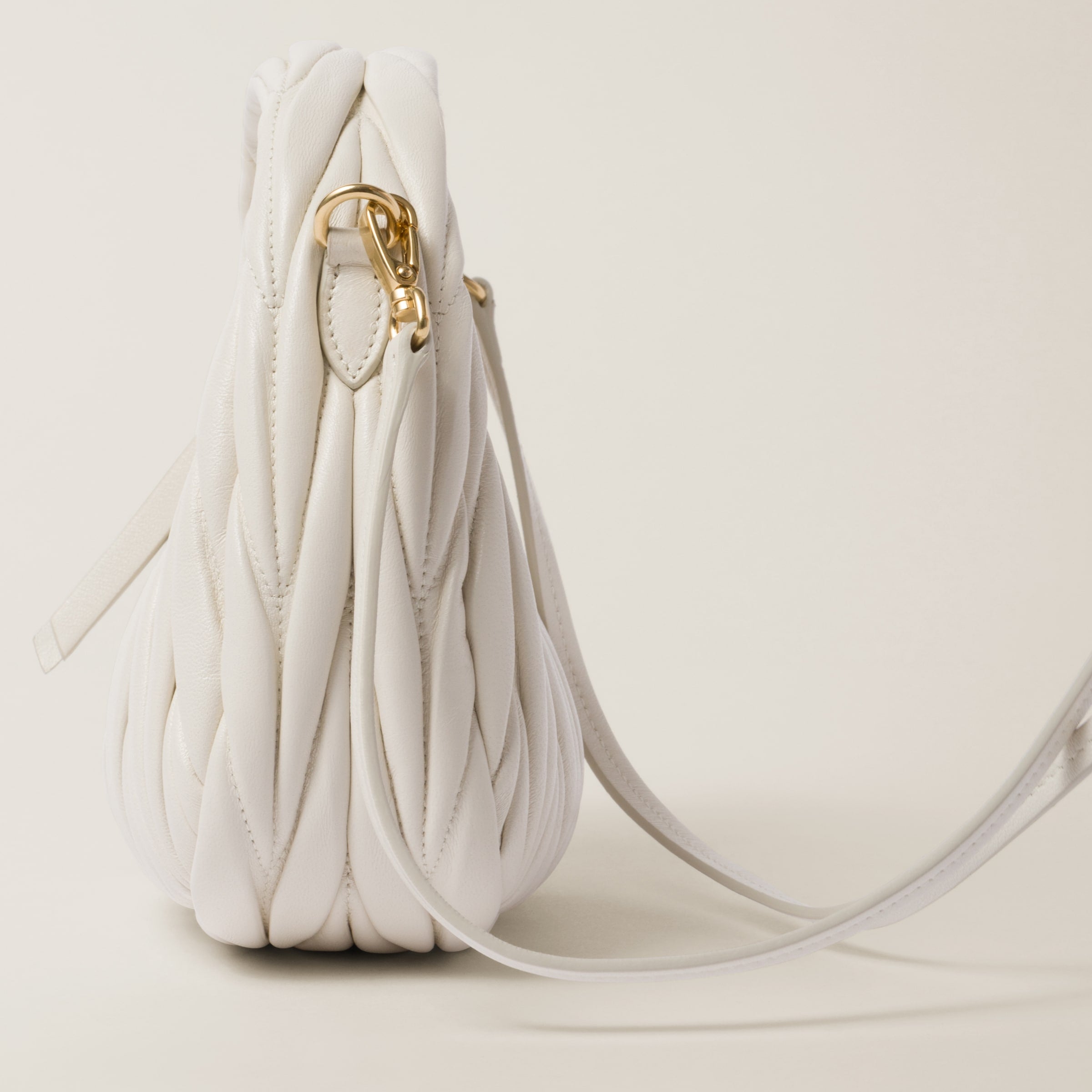 Wander matelassé nappa leather hobo mini-bag