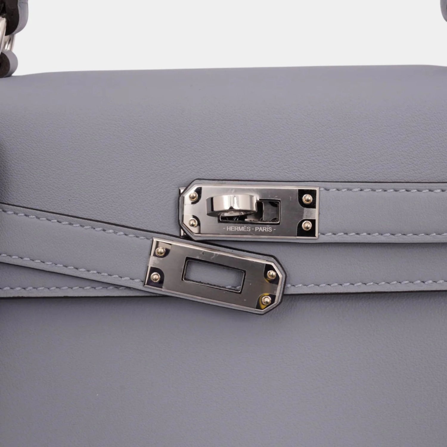 Hermes Kelly 25 Swift Bleu Lin PHW