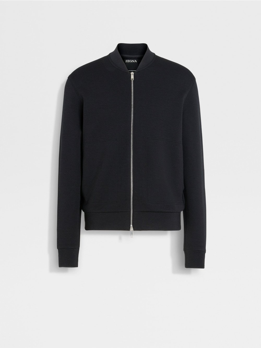 Black High Performance Wool Blend Bomber