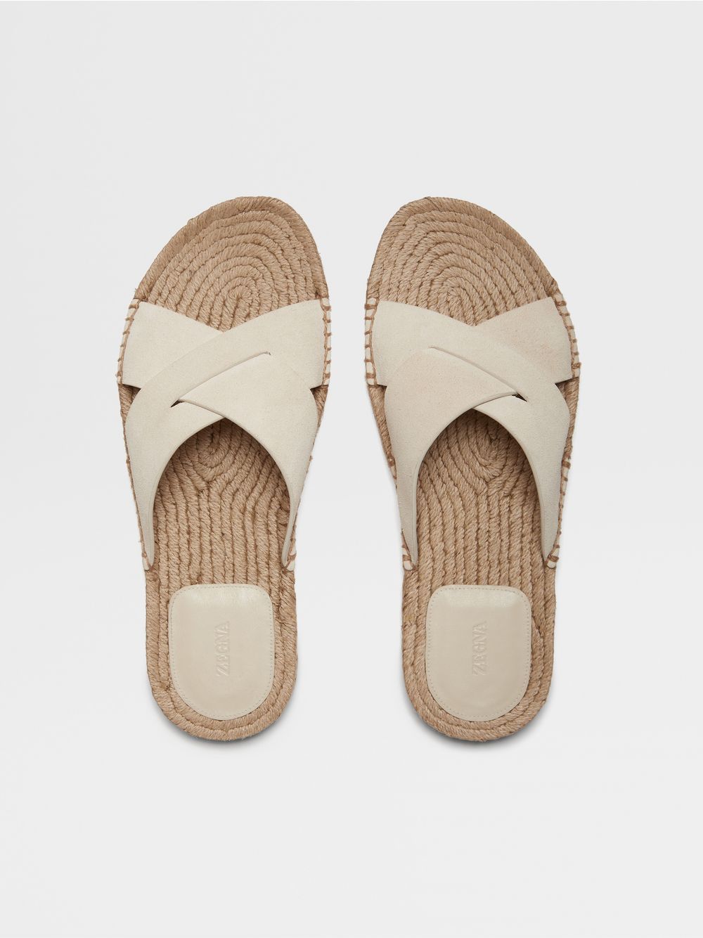 OFF WHITE SUEDE ESPADRILLE SANDALS