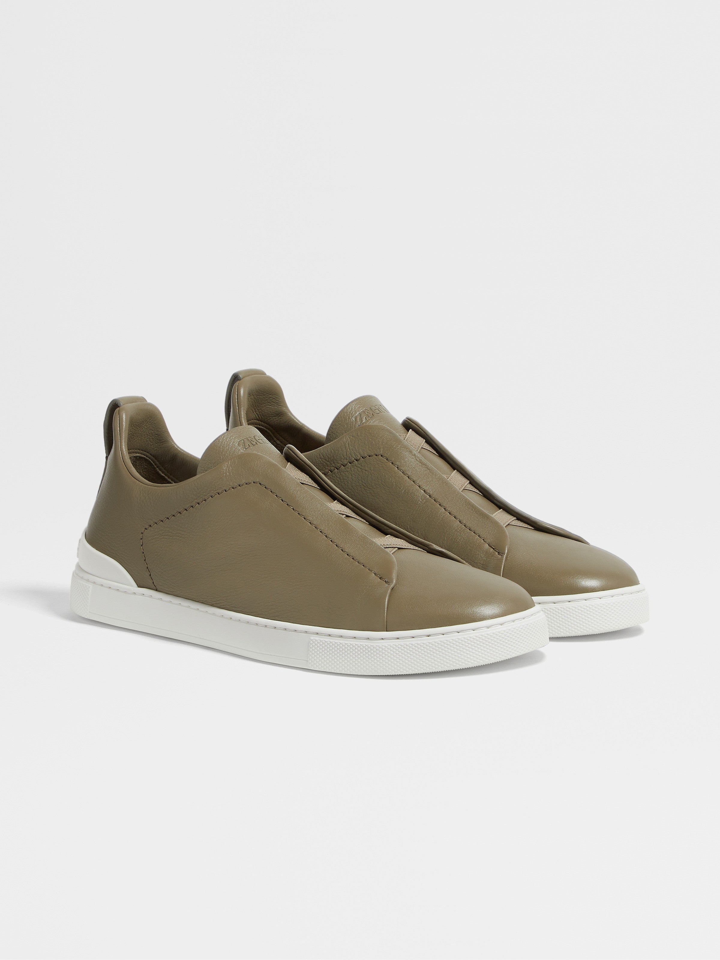 Light Olive Green Secondskin Triple Stitch Sneakers