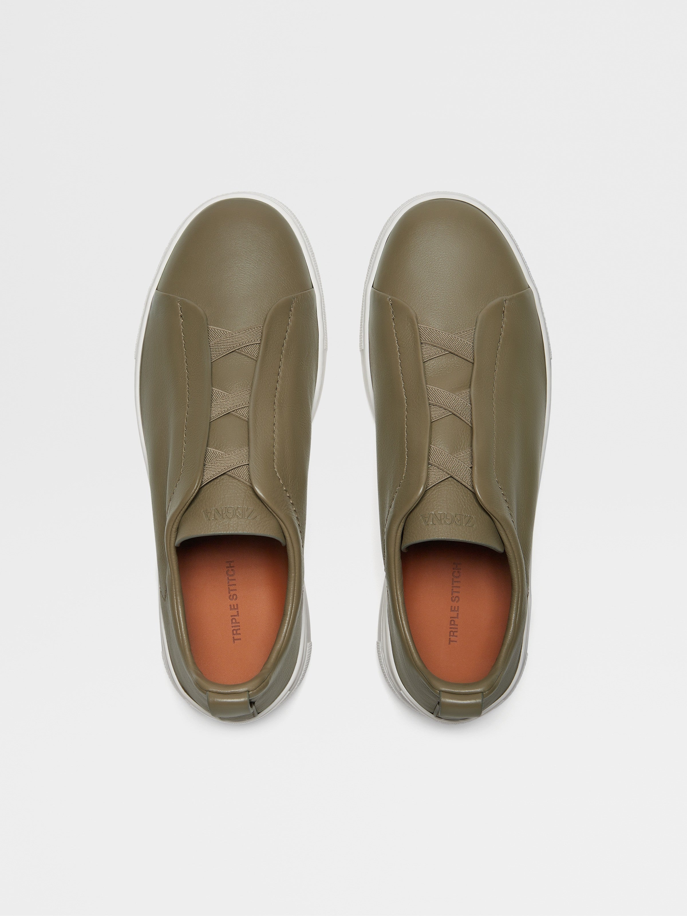 LIGHT OLIVE GREEN SECONDSKIN TRIPLE STITCH™ SNEAKERS