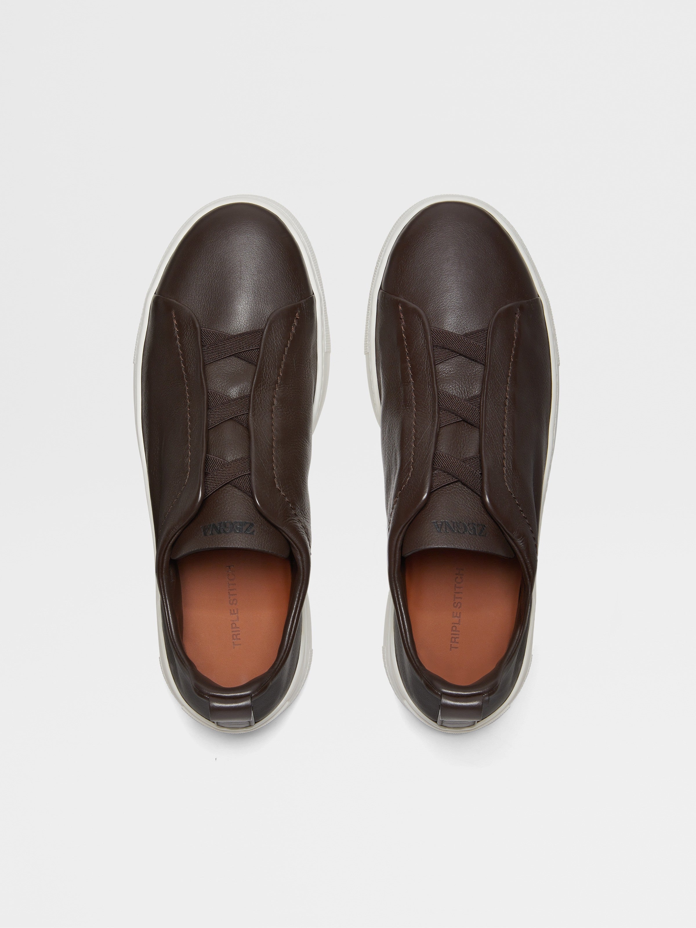 DARK BROWN SECONDSKIN TRIPLE STITCH™ SNEAKERS