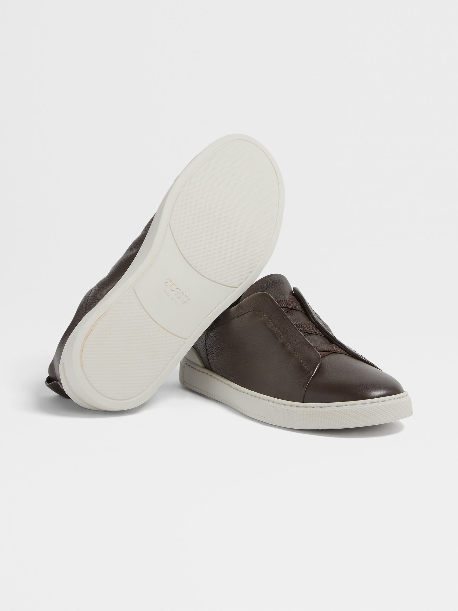 DARK BROWN SECONDSKIN TRIPLE STITCH™ SNEAKERS