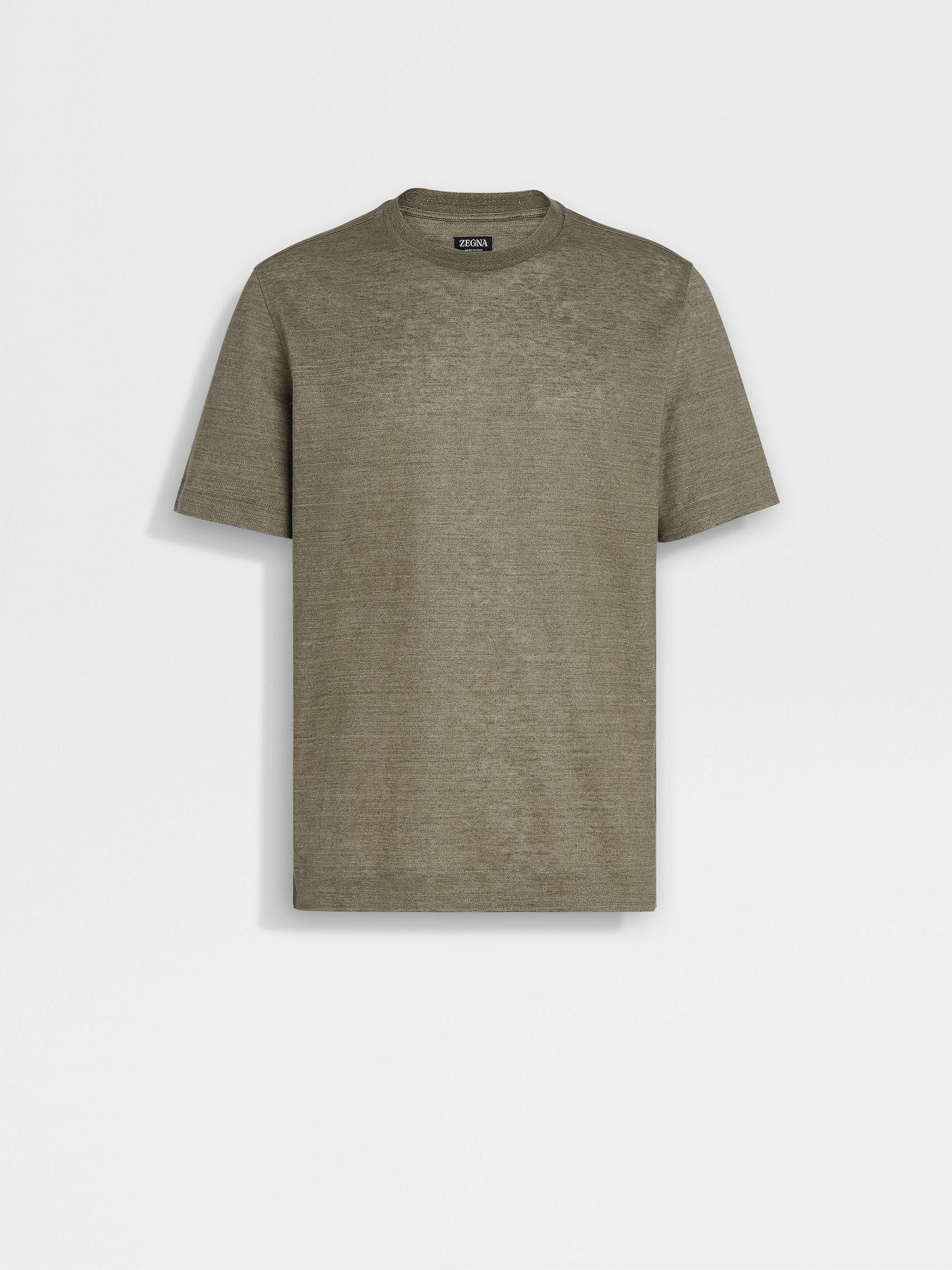 OLIVE GREEN LINEN T-SHIRT