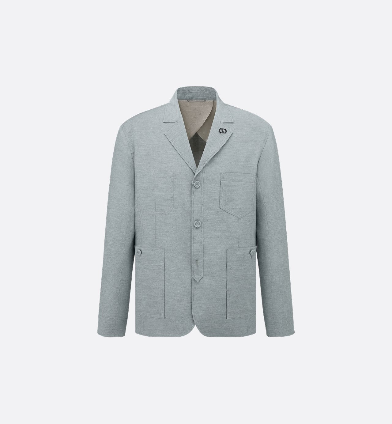 Classic Workwear Jacket Gray Slub Cotton Blend