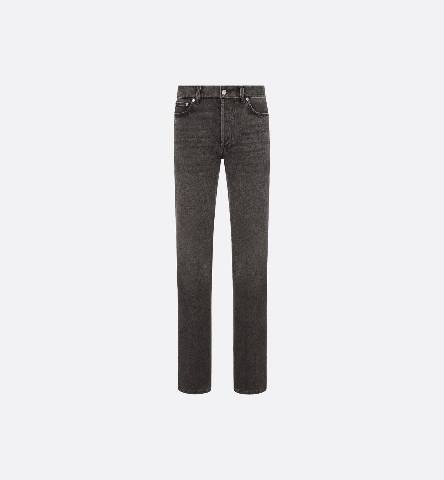 Straight Jeans Gray Cotton Twill