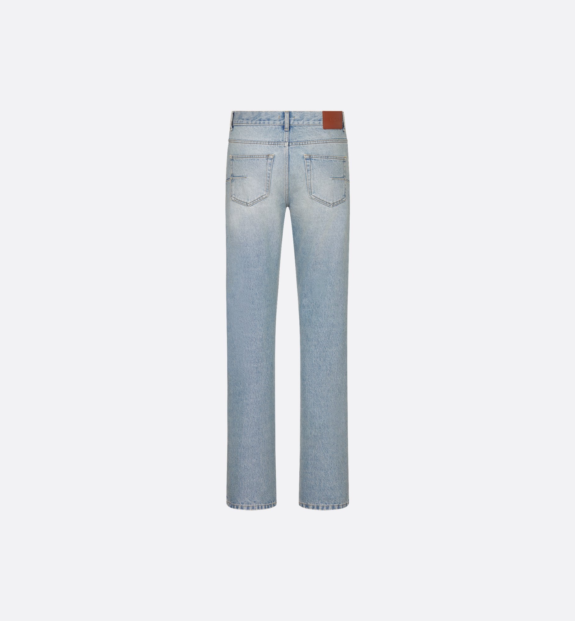 Long Regular Jeans Light Blue Cotton Twill