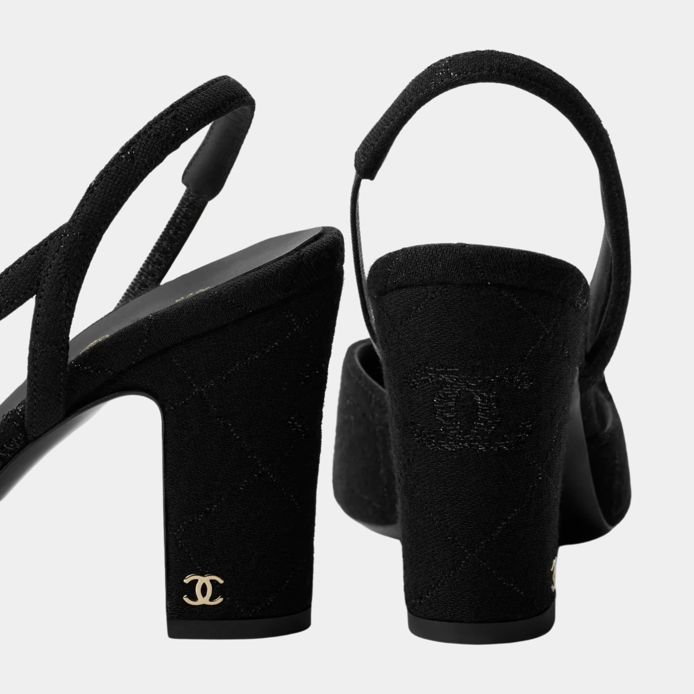 Slingback -  Wool &amp; Grosgrain - Black