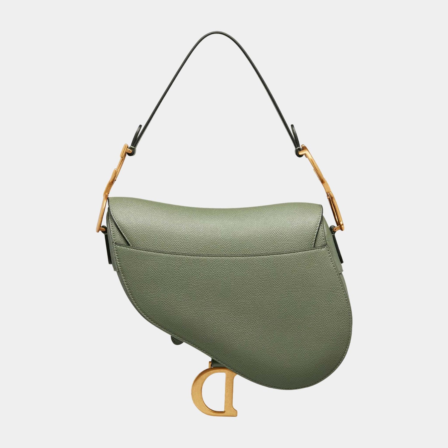 Dior Saddle Bag With Strap, Cedar Green, Back