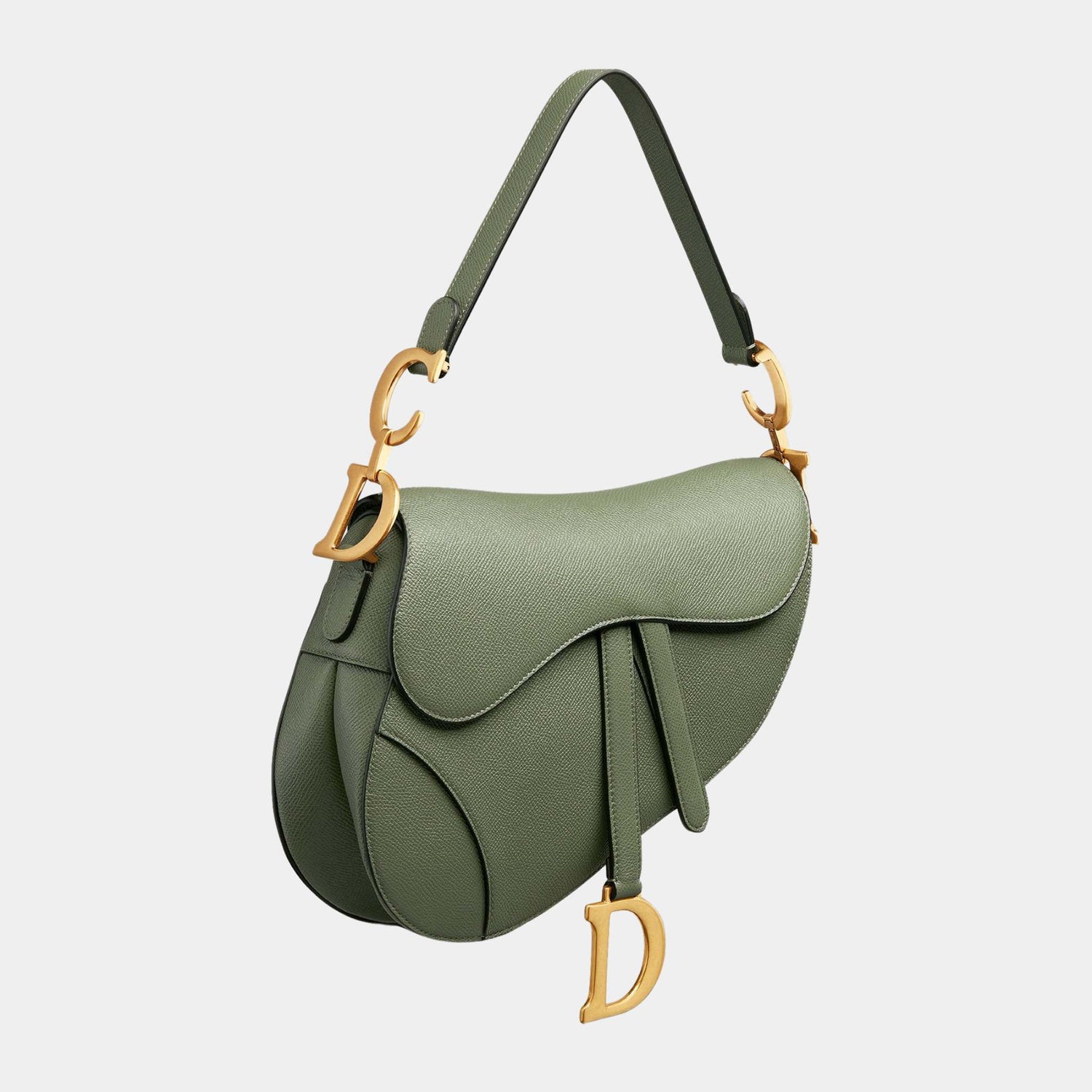 Dior Saddle Bag With Strap, Cedar Green, Side