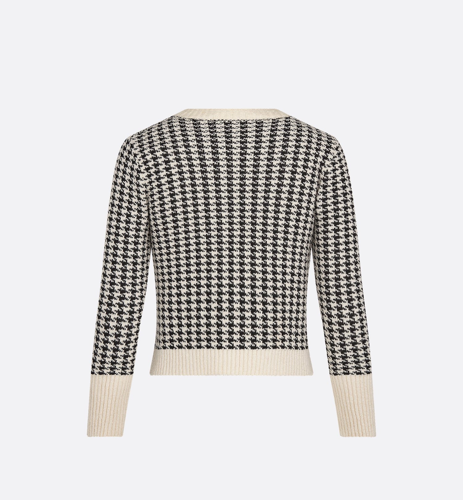 Twinset Black And White Houndstooth Technical Cotton Knit