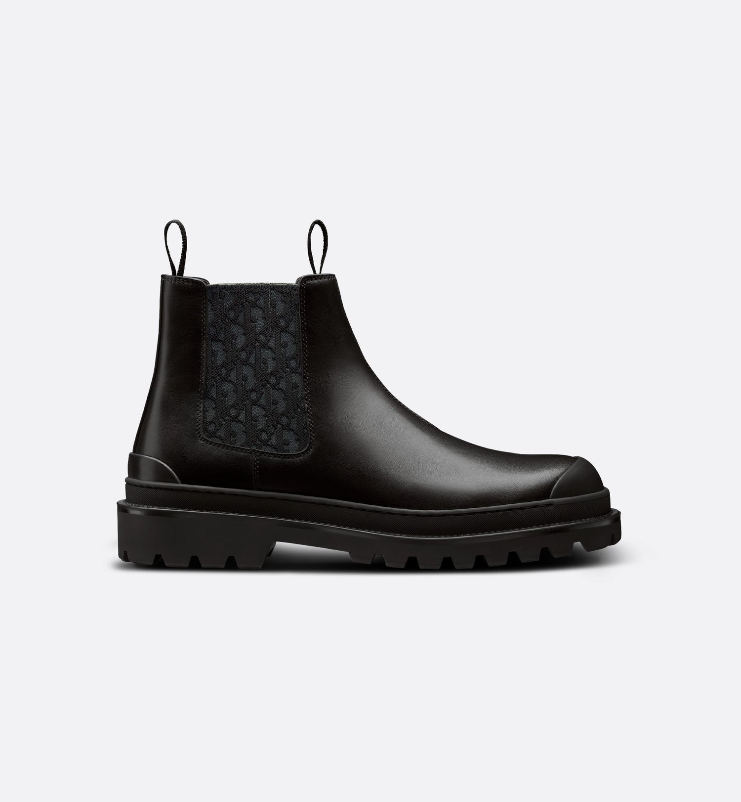 Dior Explorer Chelsea Boot Black Smooth Calfskin And Dior Oblique Motif